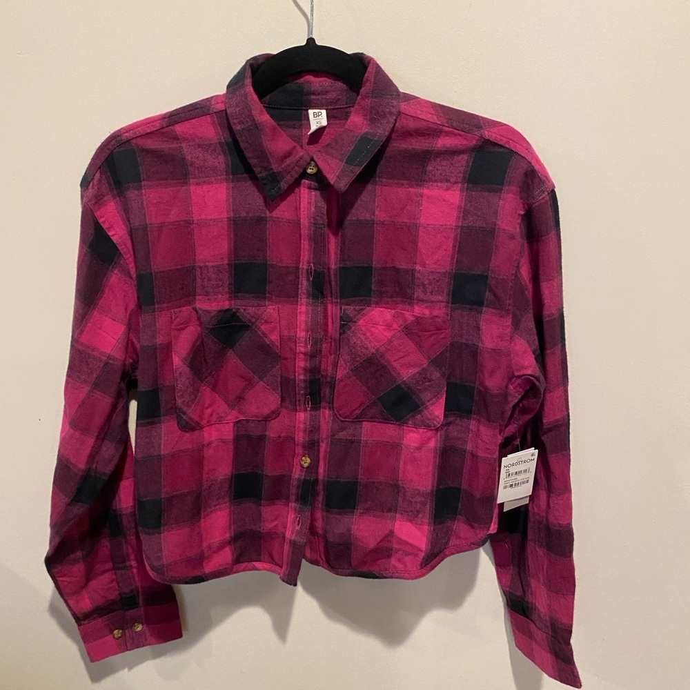 NWT BP Cropped Flannel